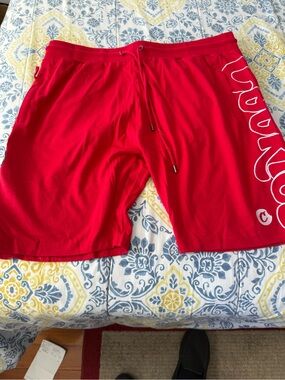 Cookies Mens Red Drawstring Shorts with Branded Tag